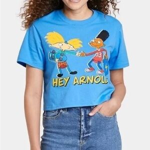 3 for $6 Nickelodeon Hey Arnold Short Sleeve Cropped Graphic T-Shirt M